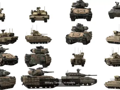 Military Tanks  3D Model Pack