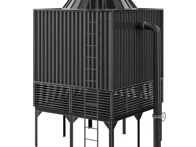 Roof top cooling unit 3D model