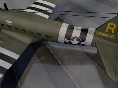 Douglas C-53 Skytrooper 3D model