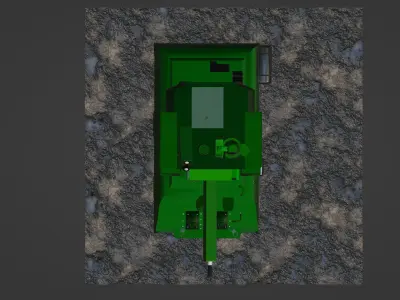 Anti-aircraft self-propelled tank 3D model