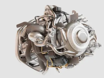 Sci-fi rocket engine 3D model