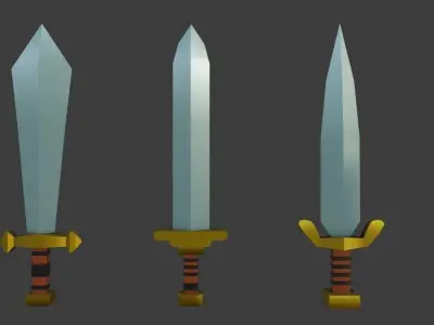 Swords legend of zelda sword Low-poly 3D model