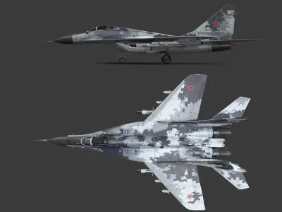 Mig29 Low-poly 3D model