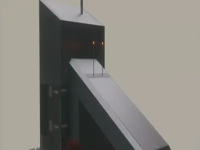 Sci-Fi Building - B1 Low-poly 3D model Low-poly 3D model