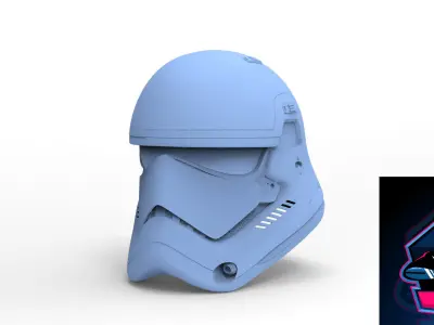 Stormtrooper First Order Helmet ready to 3dprint 3D model