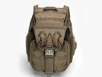 backpack military Low-poly 3D model