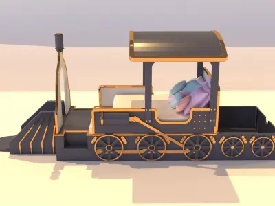 bed train  3D model