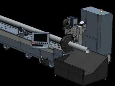 Fiber Laser Cutting Tube Machine 3D model