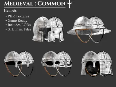 Medieval Collection Armory 3D Model Pack