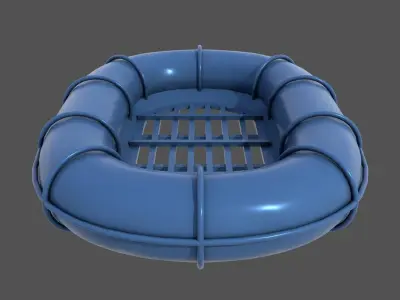Carley raft - Commercial license - 1-72 scale 3D print model
