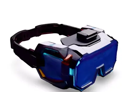 Scifi Futuristic VR Goggles Low-poly 3D model