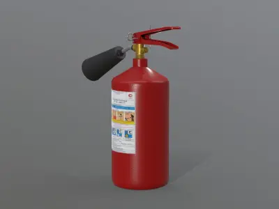 fire extinguisher Low-poly 3D model shop