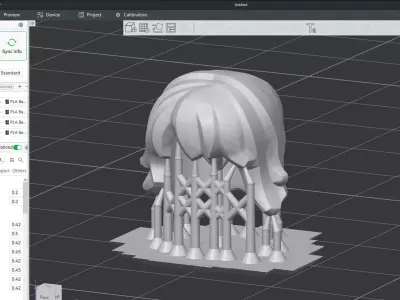 Custom3Dprint Minifigure Accessory - Minifigure Hair S3 - 03 3D print model