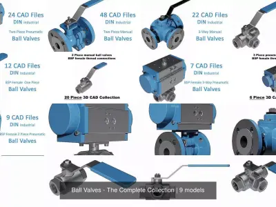 Ball Valves - The Complete Collection 3D Model Pack