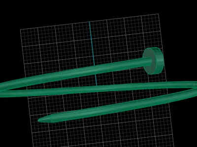 501 Bent Nail Gold Bangle 3D print model