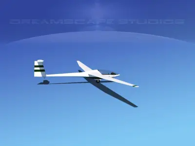 Glaser Dirks DG200 15Mtr Sailplane V04 3D model