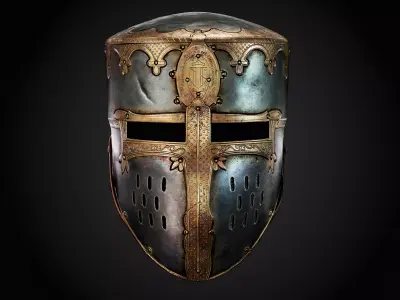 Medieval Helmet Low-poly 3D model buy