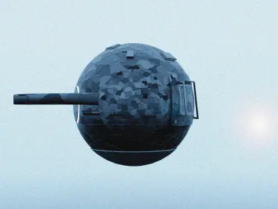 Drones spaceship flying in sky Free 3D model