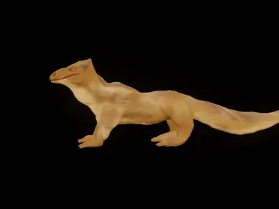 Reptile 3D Creature Model Low-poly 3D model