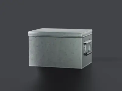 Galvanized Iron Box 002 M 3D model
