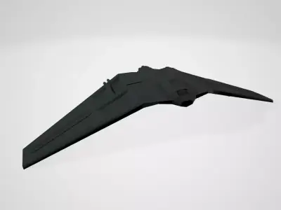 F-302 fighter jet Low-poly 3D model