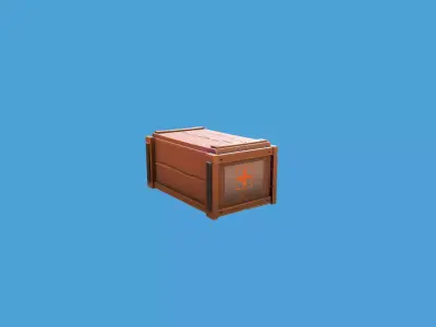 Stylized food crate Free low-poly 3D model