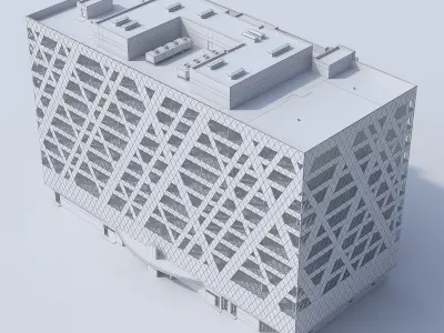 Business Centre Low-poly 3D model