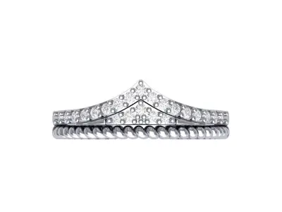 Crown Ring 3D print model