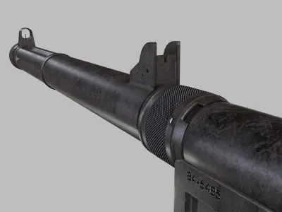 Type 64 SMG Low-poly 3D model