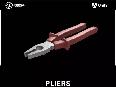 Pliers Low-poly 3D model
