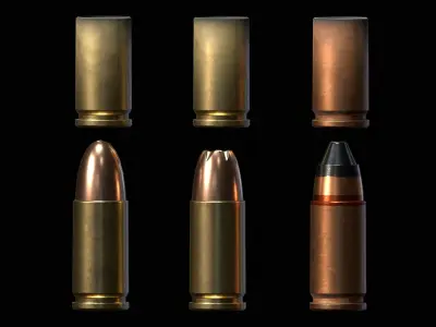 9MM Ammo Pack Low-poly 3D model