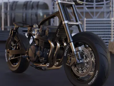 Motorbike Base for customizing 3D model