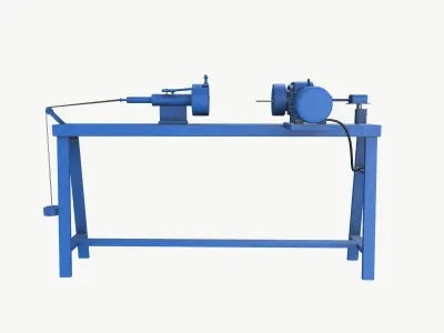 Small Winding Machine Low-poly 3D model