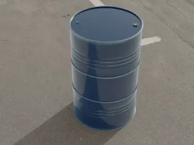Barrel 3D model oil Low-poly 3D model
