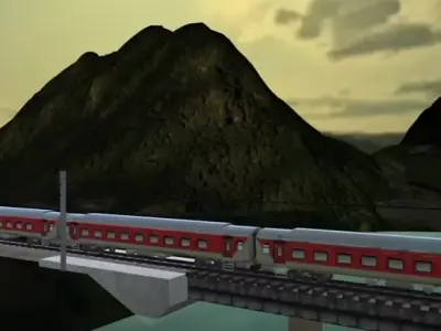 Indian train Coach 3D Model Low-poly 3D model