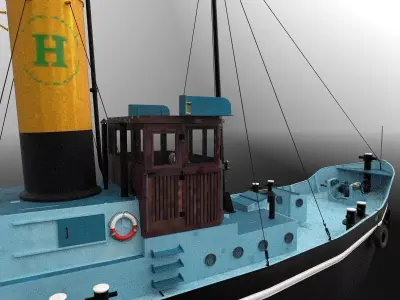Tugboat Low-poly 3D model purchase