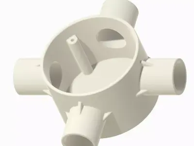 Round Electrical Junction Box 3D print model