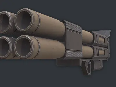 Rocket Launcher Game Ready 11 Low-poly 3D model
