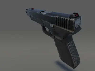 Zombie Burst Pistol Low-poly 3D model