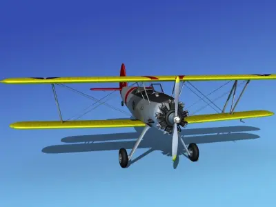 Stearman PT-17 Kaydet V05 3D model