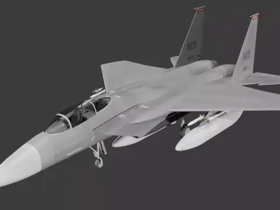Modern Fighter jet F-15 3D model