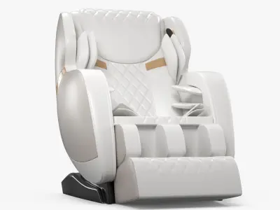 Executive Comfort Massage Chair White 3D model