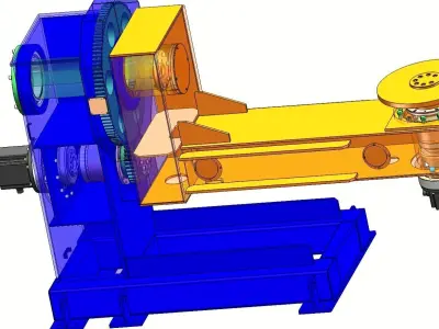Industrial 5T L-Type Positioner for Automatic Welding Robot 3D model