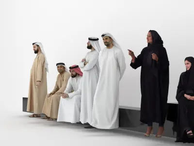 Arab People Collection - Arab Man and Woman 3D model