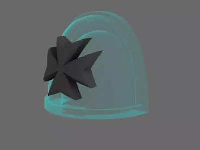 Crusader Knights Maltese Cross Shoulder Symbols 3D print model