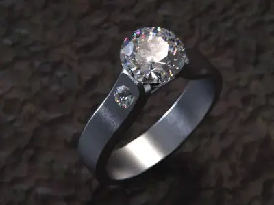 Ring brilante womans 3D model