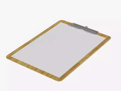Clipboard paper 3D model