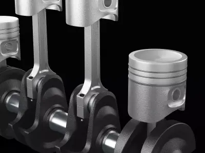 Crankshaft Animation 3D model