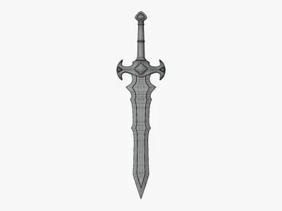 Fantasy Sword Low-poly 3D model 23