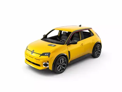 Renault 5 E-Tech 2026 Compact Electric Hatchback Retro-Modern 3D model